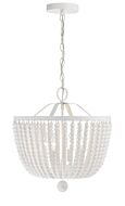 Rylee Four Light Chandelier in Matte White by Crystorama