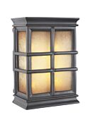 Designer-Chime Illuminated 1-Light Hand-Carved Window Pane Lighted Chime in Painted Black