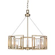 Golden Marco 5 Light Chandelier in White Gold