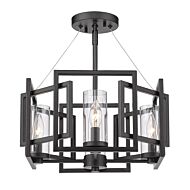 Marco 4-Light Semi-Flush Mount Ceiling Light in Matte Black