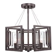 Golden Marco 4 Light 16 Inch Ceiling Light in Gunmetal Bronze