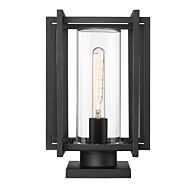 Tribeca NB One Light Outdoor Pier Mount in Natural Black by Golden