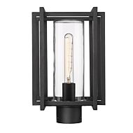 Tribeca 1-Light Outdoor Post Mount in Natural Black