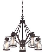 Brooklyn 5-Light Chandelier in Bronze