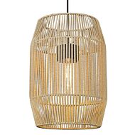 Seabrooke One Light Outdoor Pendant in Natural Black by Golden