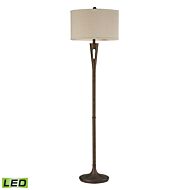 Martcliff 1-Light LED Floor Lamp in Burnished Bronze