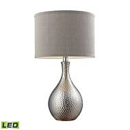 Hammered Chrome 1-Light LED Table Lamp in Chrome