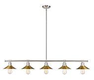 Z-Lite Casa 5-Light Linear Pendant Light In Brushed Nickel