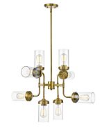 Z-Lite Calliope 8-Light Pendant Light In Foundry Brass