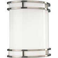 LED Sconce 1-Light LED Wall Sconce in Brushed Nickel