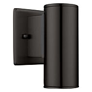 Riga 1-Light Outdoor Wall Mount in Matte Black