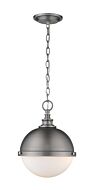 Z-Lite Peyton 2-Light Mini Pendant Light In Antique Nickel