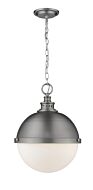 Z-Lite Peyton 2-Light Pendant Light In Antique Nickel