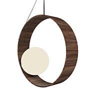 Sfera 1-Light Pendant in American Walnut