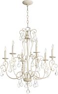 Quorum Ariel 6 Light Chandelier in Persian White