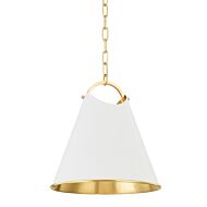 Burnbay One Light Pendant in Aged Brass by Hudson Valley