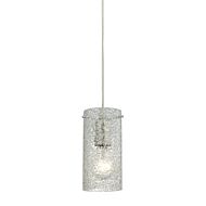 Ice Fragments 1-Light Mini Pendant in Satin Nickel