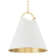 Burnbay One Light Pendant in Aged Brass by Hudson Valley