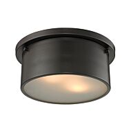 Simpson 2-Light Flush Mount in Oil Rubbed Bronze