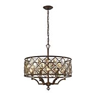 Armand 6-Light Chandelier in Weathered Bronze