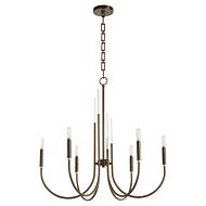 SUMMIT Six Light Chandelier in Dark Brass by Quorum International