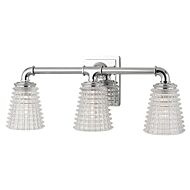 Hudson Valley Westbrook 3 Light 20 Inch Bathroom Vanity Light in Polished Chrome