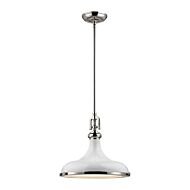 Rutherford 1-Light Pendant in Gloss White