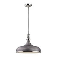 Rutherford 1-Light Pendant in Polished Nickel