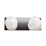 Opulence Two Light Vanity in Mirrored Stainless Steel by Access