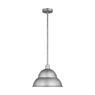 Barn Light One Light Outdoor Pendant in Weathered Pewter by Visual Comfort Studio