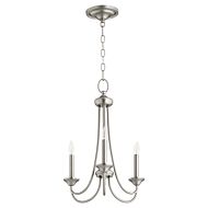 Quorum Brooks 3 Light 21 Inch Transitional Chandelier in Satin Nickel