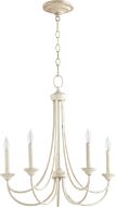 Quorum Brooks 5 Light Candelabra Chandelier in Persian White