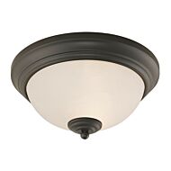 Huntington 2-Light Flush Mount in Oil Rubbed Bronze