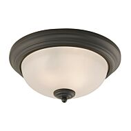 Huntington 2-Light Flush Mount in Oil Rubbed Bronze