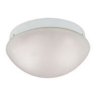 Mushroom 2-Light Flush Mount in White