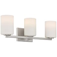 Sienna Three Light Vanity in Brushed Steel by Access