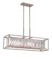 Linares 4-Light Island Pendant in Aged Platinum