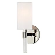 Hudson Valley Wylie 12 Inch Wall Sconce in Polished Nickel