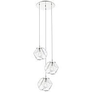 Boulder LED Pendant in Mirrored Stainless Steel by Access