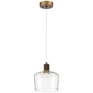 Port Nine Chardonnay LED Pendant in Antique Brushed Brass by Access