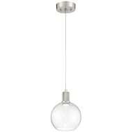 Port Nine Burgundy LED Pendant in Brushed Steel by Access