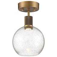 Port Nine Burgundy LED SemiFlush Mount in Antique Brushed Brass by Access