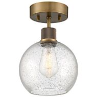 Port Nine Burgundy LED Semi Flush Mount in Antique Brushed Brass by Access