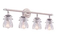 Brierfield 4-Light Bathroom Vanity Light in Pearl Silver