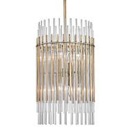 Hudson Valley Wallis 8 Light 26 Inch Pendant Light in Aged Brass