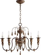 Quorum Salento 6 Light 20 Inch Chandelier in Vintage Copper