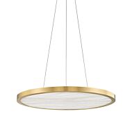 Eastport 1-Light LED Pendant in Aged Brass