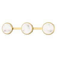 Meander 3-Light LED Bathroom Vanity Light in Aged Brass