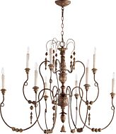 Nine Light Chandelier by Quorum