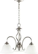 Quorum Spencer 3 Light 18 Inch Breakfast Chandelier in Classic Nickel